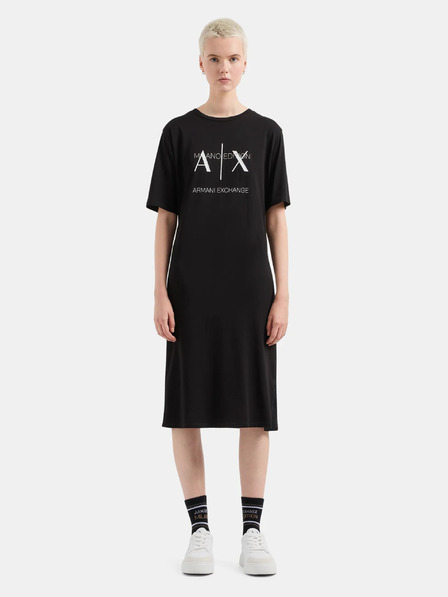 Armani Exchange Schwarzes Damen Armani Exchange Kleid