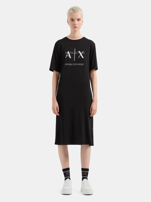Armani Exchange Schwarzes Damen Armani Exchange Kleid