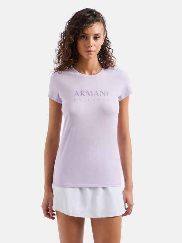 Armani Exchange Hellviolettes T-Shirt für Frauen Armani Exchange