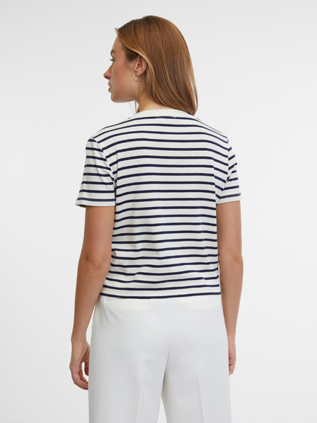 Orsay Blau-cremefarbenes gestreiftes Damen T-Shirt von ORSAY