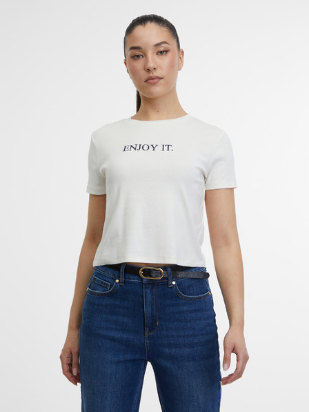 Orsay Cremefarbenes Damen-T-Shirt ORSAY