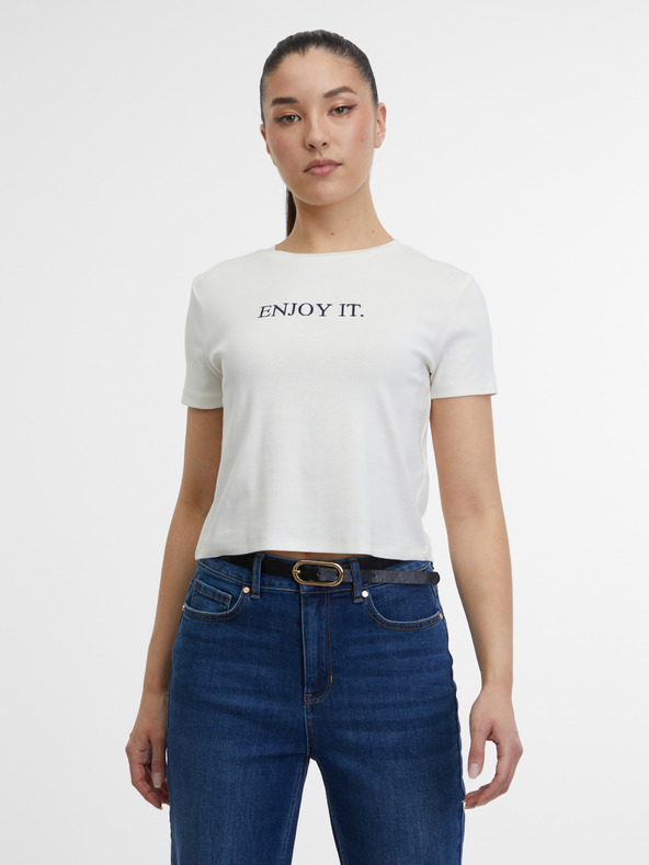 Orsay Cremefarbenes Damen-T-Shirt ORSAY