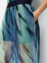 Armani Exchange Blau Gemusterte Damen Chiffonhose Armani Exchange