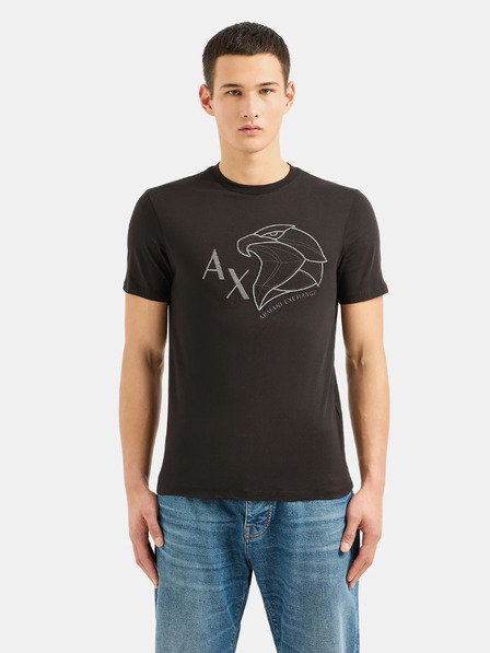 Armani Exchange Schwarzes Armani Exchange-T-Shirt für Herren
