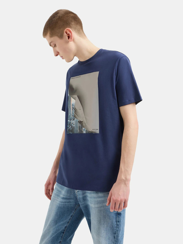 Armani Exchange Dunkelblaues Herren-T-Shirt von Armani Exchange