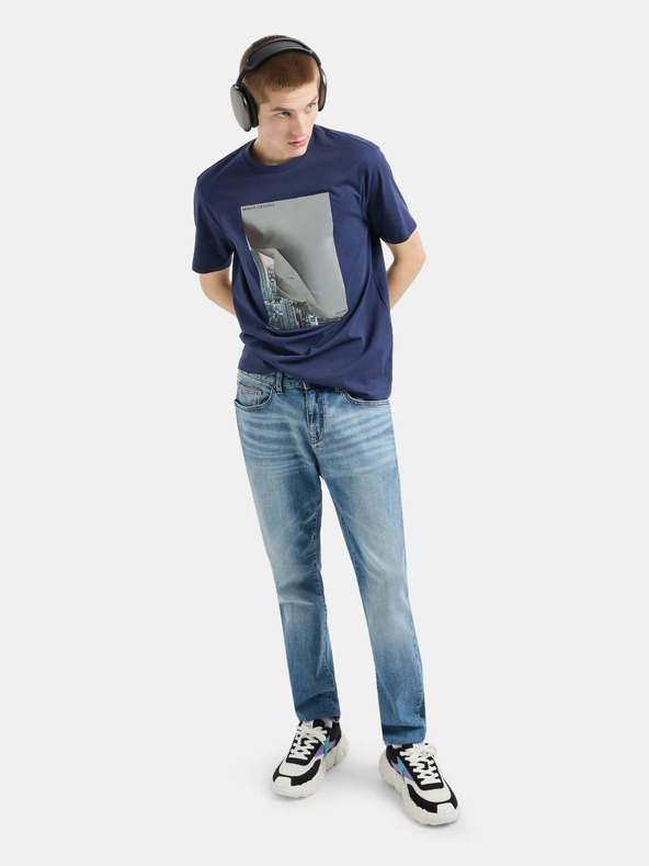 Armani Exchange Dunkelblaues Herren-T-Shirt von Armani Exchange