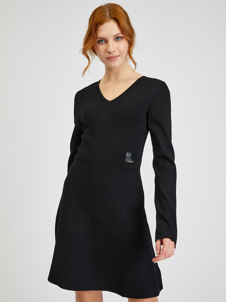 Armani Exchange Schwarzes Pulloverkleid für Frauen Armani Exchange