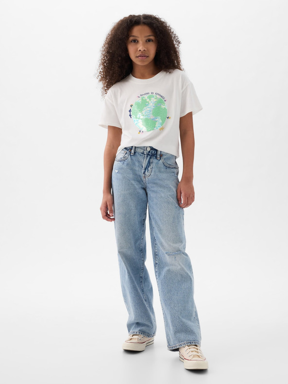 GAP Kinder T-Shirt mit Pailletten GAP