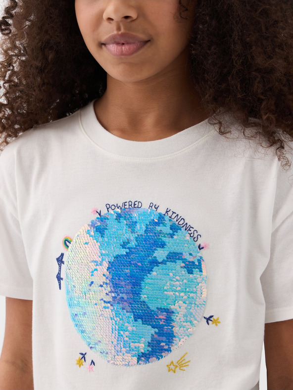 GAP Kinder T-Shirt mit Pailletten GAP