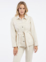 Orsay Beige gemusterte Damen-Jeansjacke ORSAY
