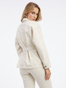 Orsay Beige gemusterte Damen-Jeansjacke ORSAY