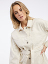 Orsay Beige gemusterte Damen-Jeansjacke ORSAY