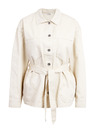 Orsay Beige gemusterte Damen-Jeansjacke ORSAY