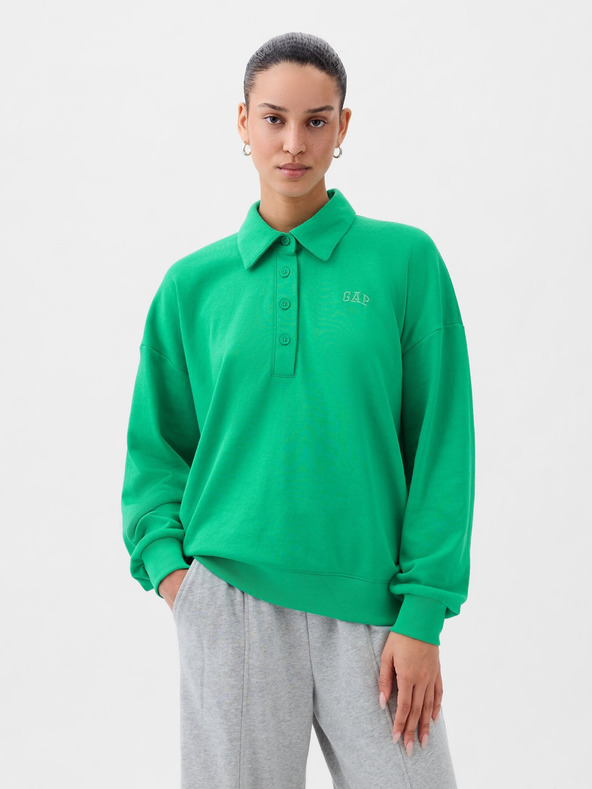 GAP Sweatshirt mit Kragen Oversize GAP