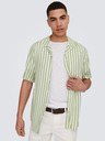 ONLY & SONS Weiß-grün gestreiftes Kurzarmhemd für Herren ONLY & SONS Wayne
