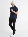 Celio Dunkelblaues Herrenhemd Celio Barik kurzarm