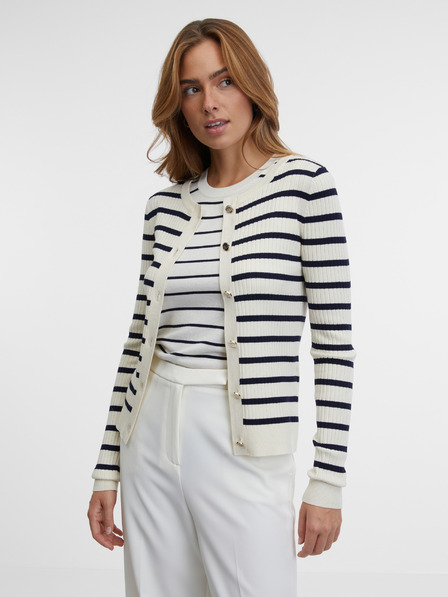 Orsay Creme gestreifter Damen CardiganORSAY