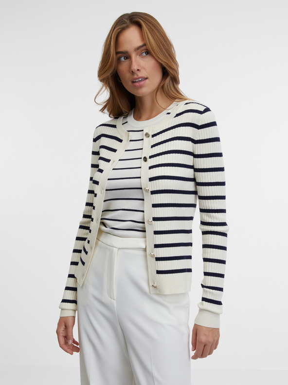 Orsay Creme gestreifter Damen CardiganORSAY