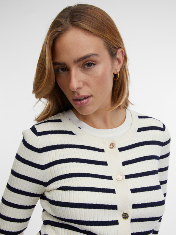 Orsay Creme gestreifter Damen CardiganORSAY