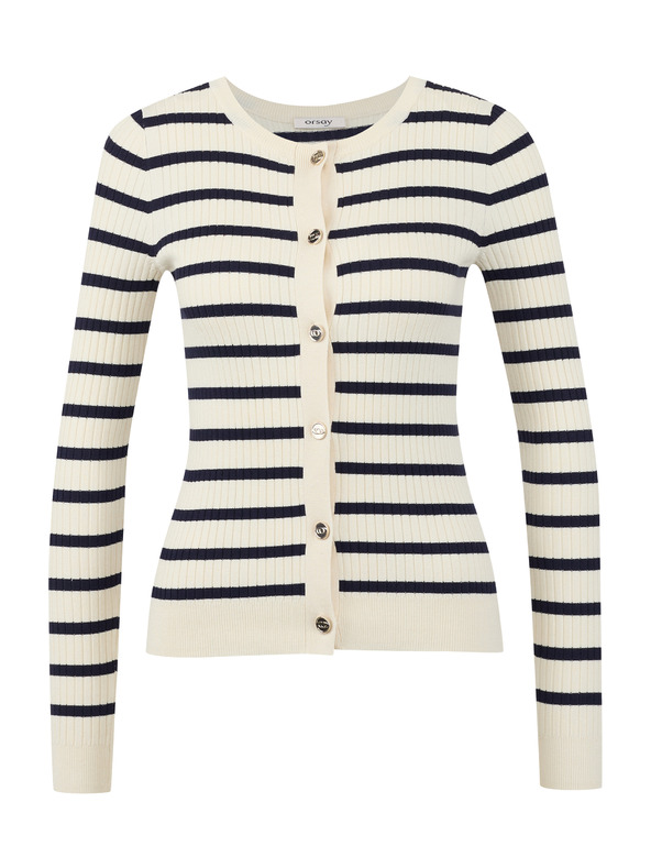 Orsay Creme gestreifter Damen CardiganORSAY