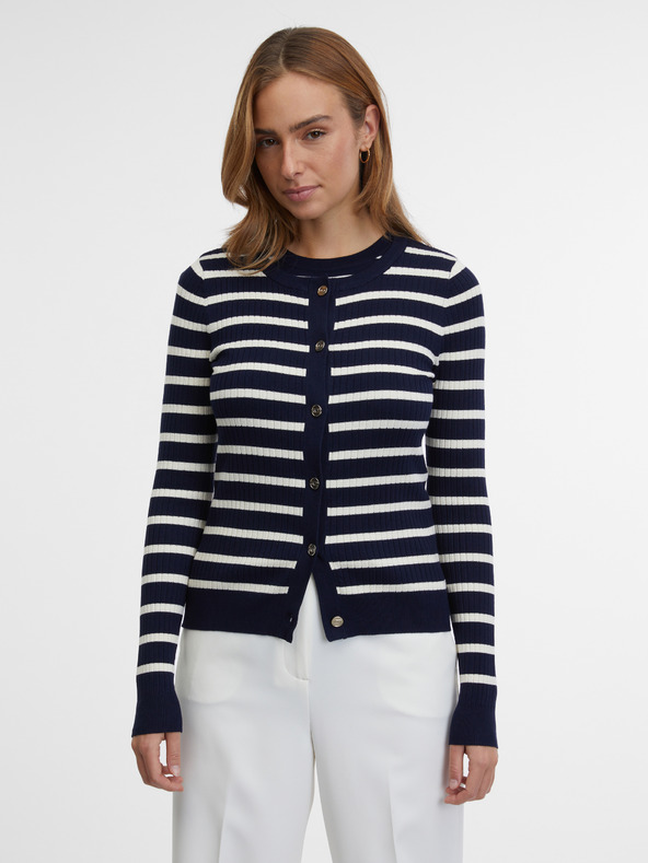 Orsay Dunkelblauer gestreifter Damen-Cardigan ORSAY