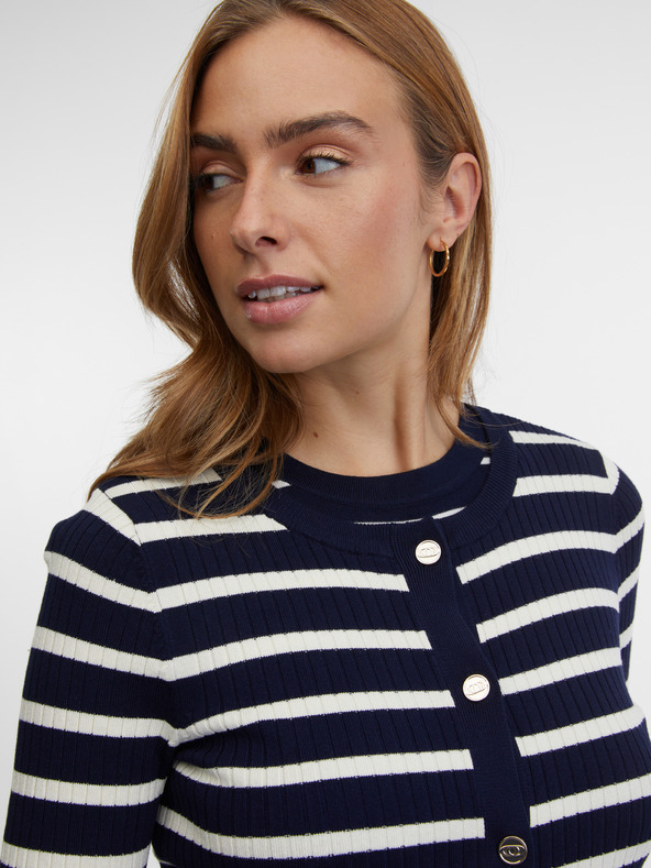Orsay Dunkelblauer gestreifter Damen-Cardigan ORSAY