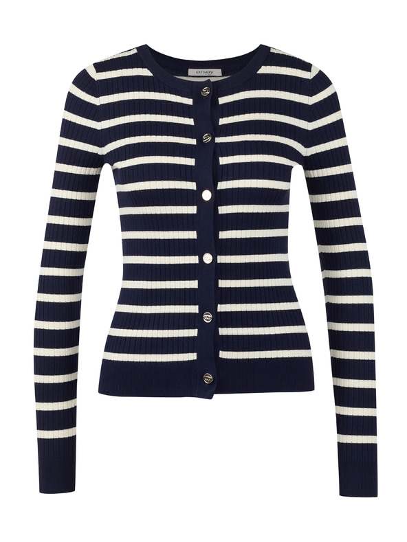 Orsay Dunkelblauer gestreifter Damen-Cardigan ORSAY