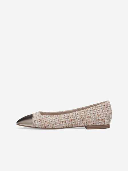 Tamaris Orange und beige gemusterte Damen Ballerinas Tamaris