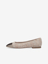 Tamaris Orange und beige gemusterte Damen Ballerinas Tamaris