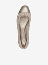 Tamaris Orange und beige gemusterte Damen Ballerinas Tamaris