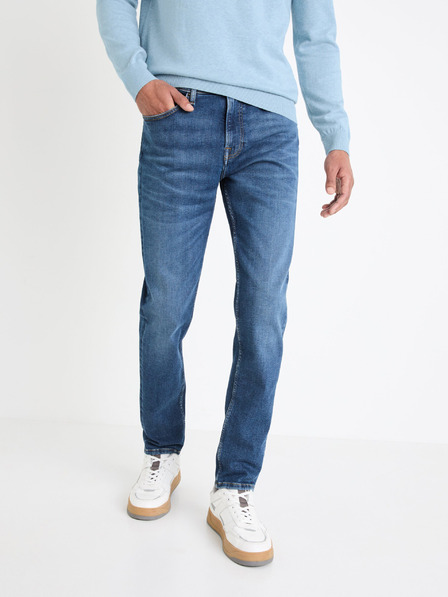 Celio Blaue schmal geschnittene Celio Dow Powerflex Herrenjeans