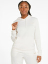 Puma Cremefarbener Puma ESS+ Stickerei Hoodie TR