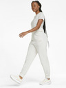 Puma Cremefarbene Puma ESS+ Stickerei Hose mit hohem Bund für Frauen