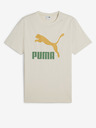 Puma Cremefarbenes Herren Puma Classics Logo Tee