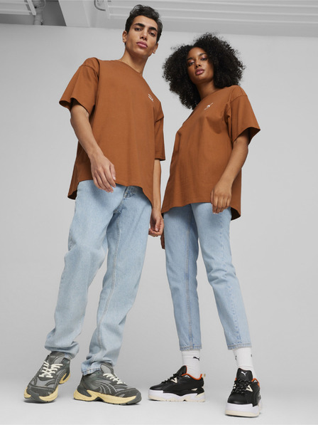 Puma Braunes Unisex-T-Shirt in Übergröße Puma Better Classics Oversized Tee