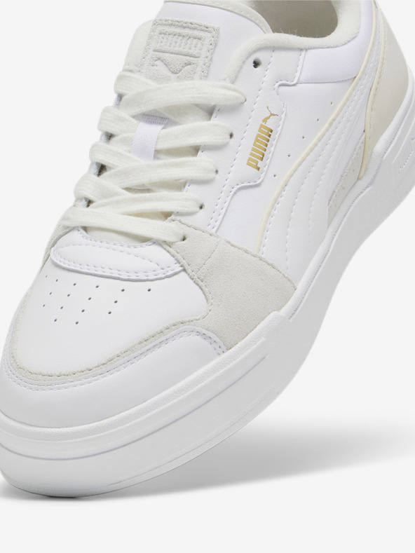 Puma Weiße Herren-Turnschuhe aus Leder Puma CA Pro Lux III