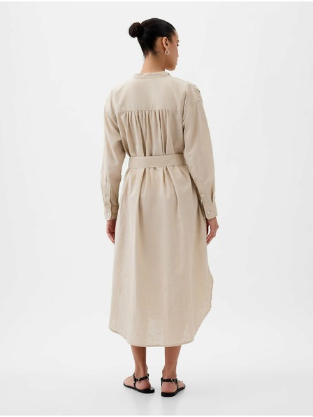 GAP Hemdblusen-Maxikleid aus Leinenmischung GAP