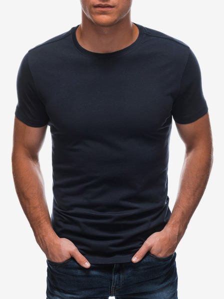 Edoti Dunkelblaues Herren-Basic-Shirt Edoti