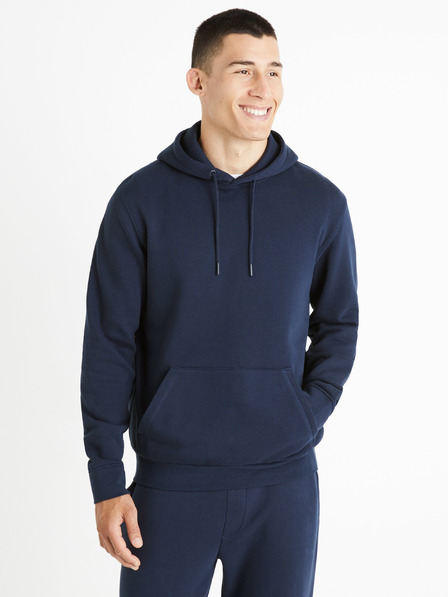 Celio Dunkelblaues Herren-Basic-Sweatshirt Celio Fesix