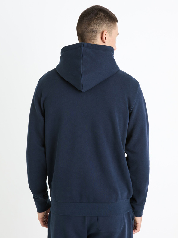 Celio Dunkelblaues Herren-Basic-Sweatshirt Celio Fesix