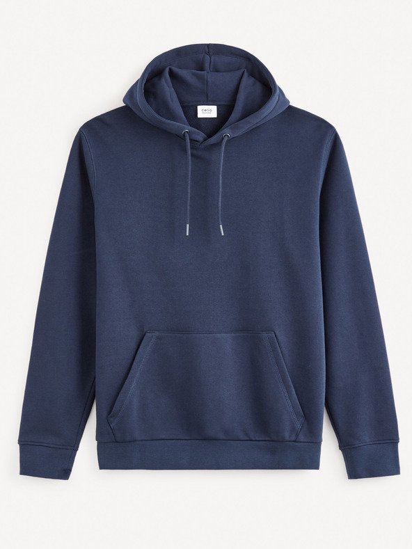 Celio Dunkelblaues Herren-Basic-Sweatshirt Celio Fesix