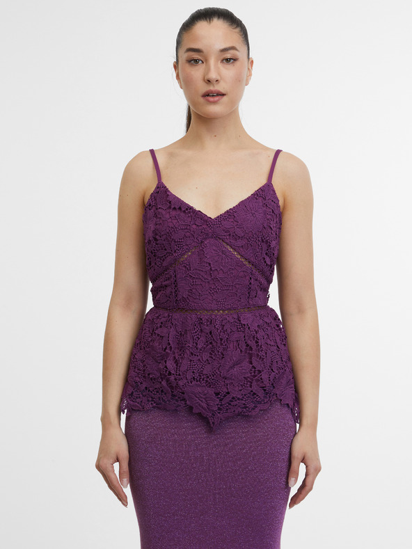 Orsay Lila Damen-Spitzentop ORSAY