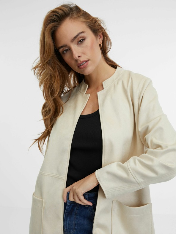 Orsay Beige Damen Lederjacke ORSAY