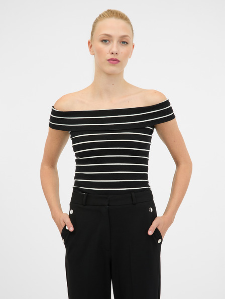 Orsay Schwarz-weißes Damen-Kurzarm-T-Shirt ORSAY