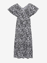 ALPINE PRO Schwarz-weißes Damen-Sommerkleid mit Tierprint ALPINE PRO Graana