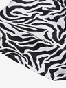 ALPINE PRO Schwarz-weißes Damen-Sommerkleid mit Tierprint ALPINE PRO Graana