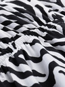 ALPINE PRO Schwarz-weißes Damen-Sommerkleid mit Tierprint ALPINE PRO Graana