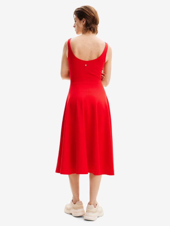 Desigual Rotes Desigual Haria Damen Midikleid