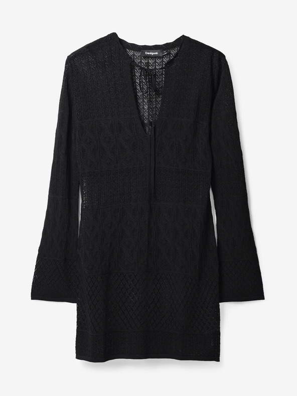 Desigual Desigual El Cairo Schwarzes Damen Strandkleid