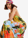 Desigual Gelbes Floral Beach Maxikleid für Damen Desigual Tropi